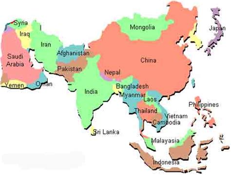 Benua Asia Barat dan Jumlah Negara di Dalamnya